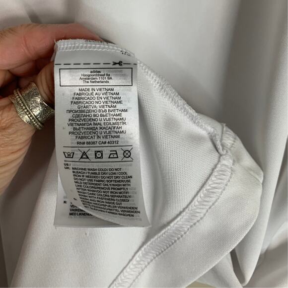 adidas White and Gray Men's Shirt - Picture 6 of 9